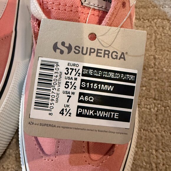 NWT Superga Pink Tennis Shoe - Picture 4 of 4